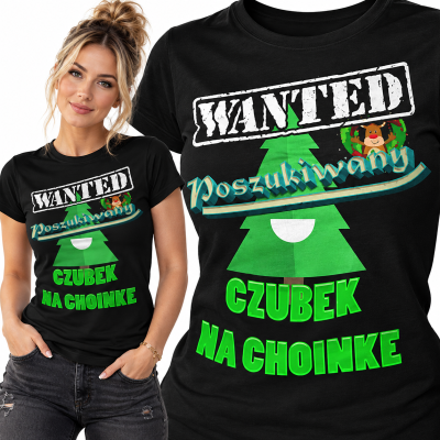 KOSZULKA DAMSKA  ŚWIĄTECZNA WANTED POSZUKIWANY